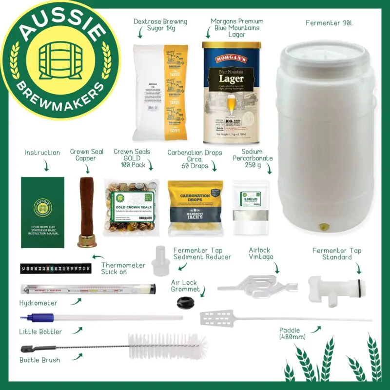 Home Brew Beer Starter Kit Basic - FREE FREIGHT Australia Wide