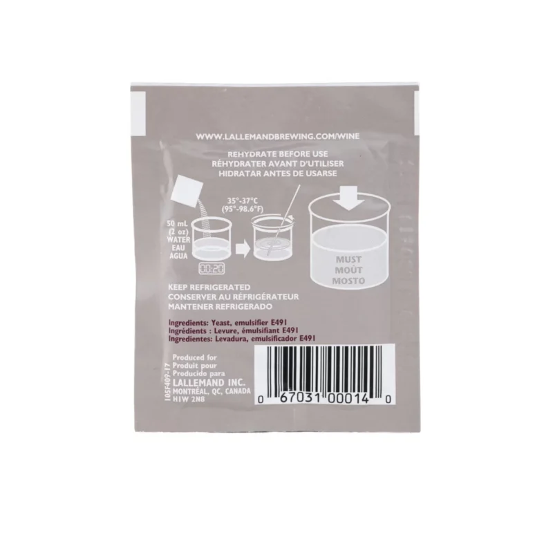 LALLEMAND EC1118 CHAMPAGNE YEAST 5g