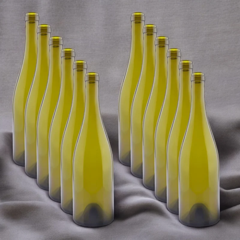 GREEN Burgundy Wine Bottles