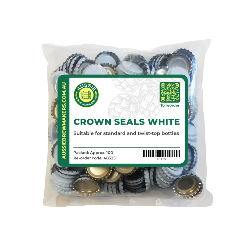 Crown Seals White 100 Pack