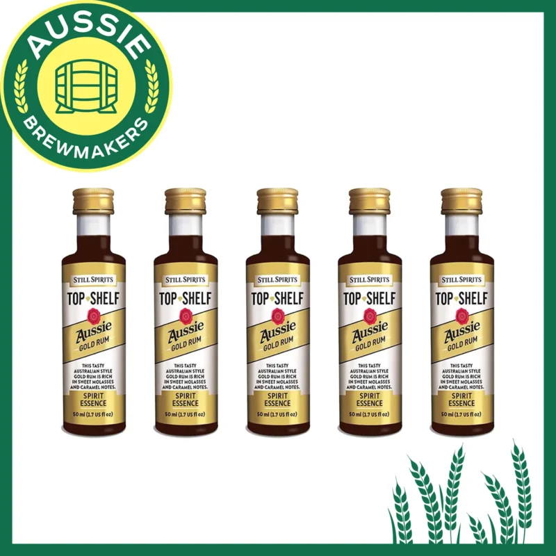 Top Shelf - Aussie Gold Rum pack of 5