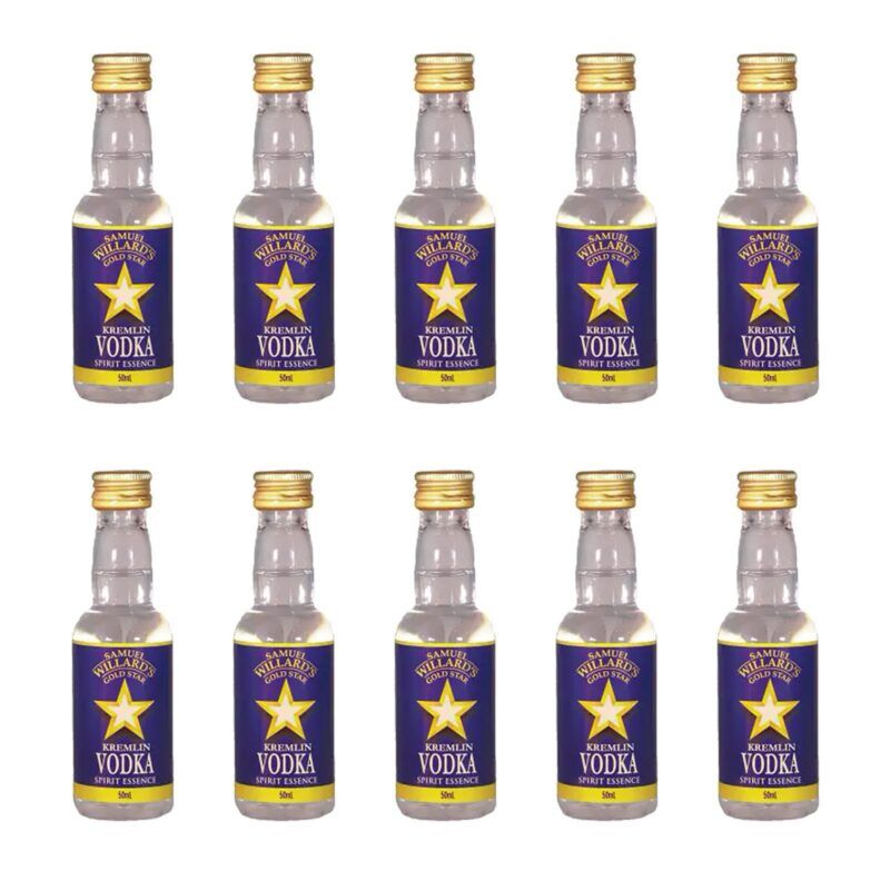 Samuel Willards Gold Star Kremlin Vodka pack of 10 2