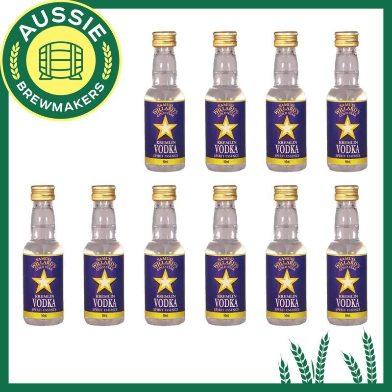 Samuel Willards Gold Star Kremlin Vodka pack of 10 1