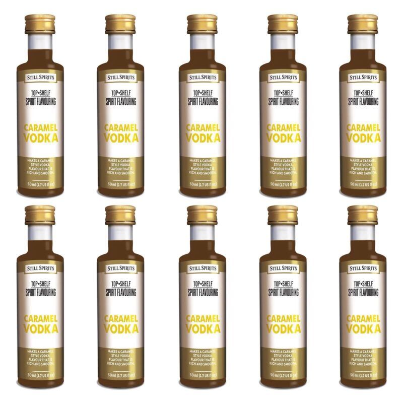 Top Shelf - Caramel Vodka pack of 10 1