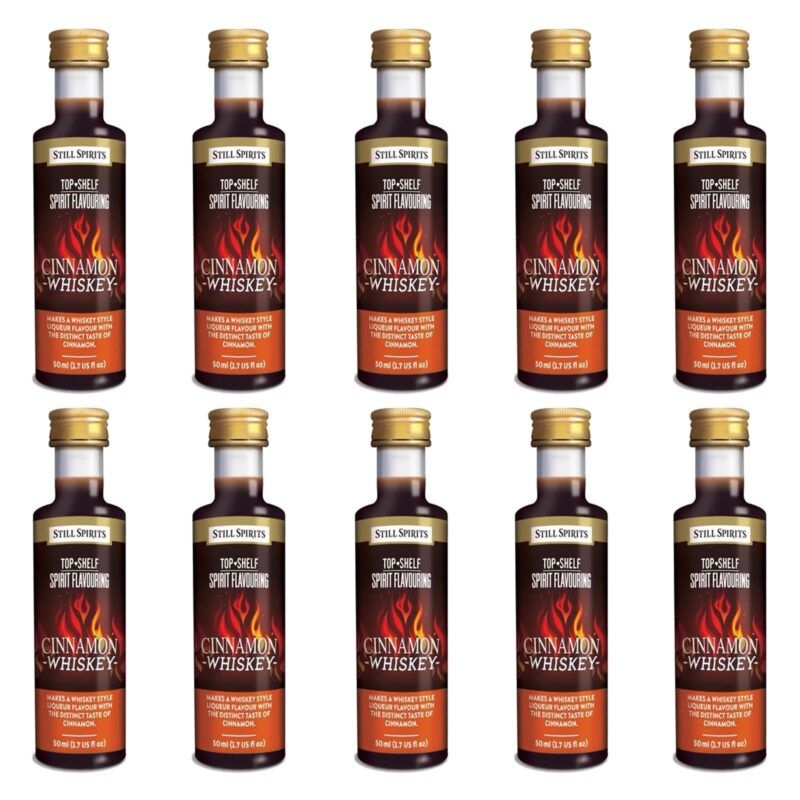 Top Shelf - Cinnamon Whiskey pack of 10 1