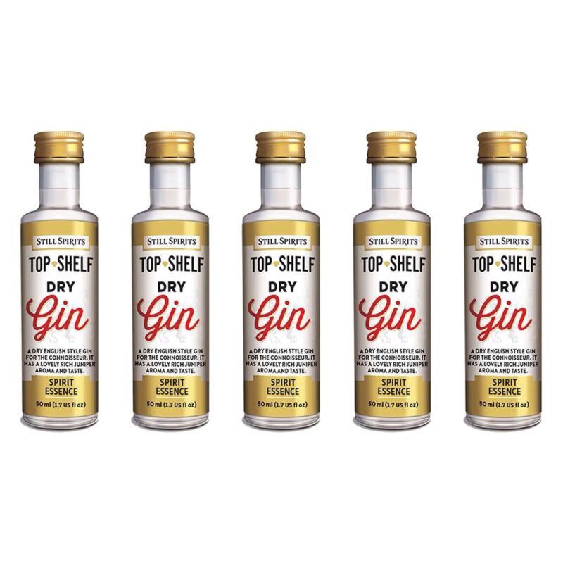 Top Shelf - Dry Gin pack of 5 1