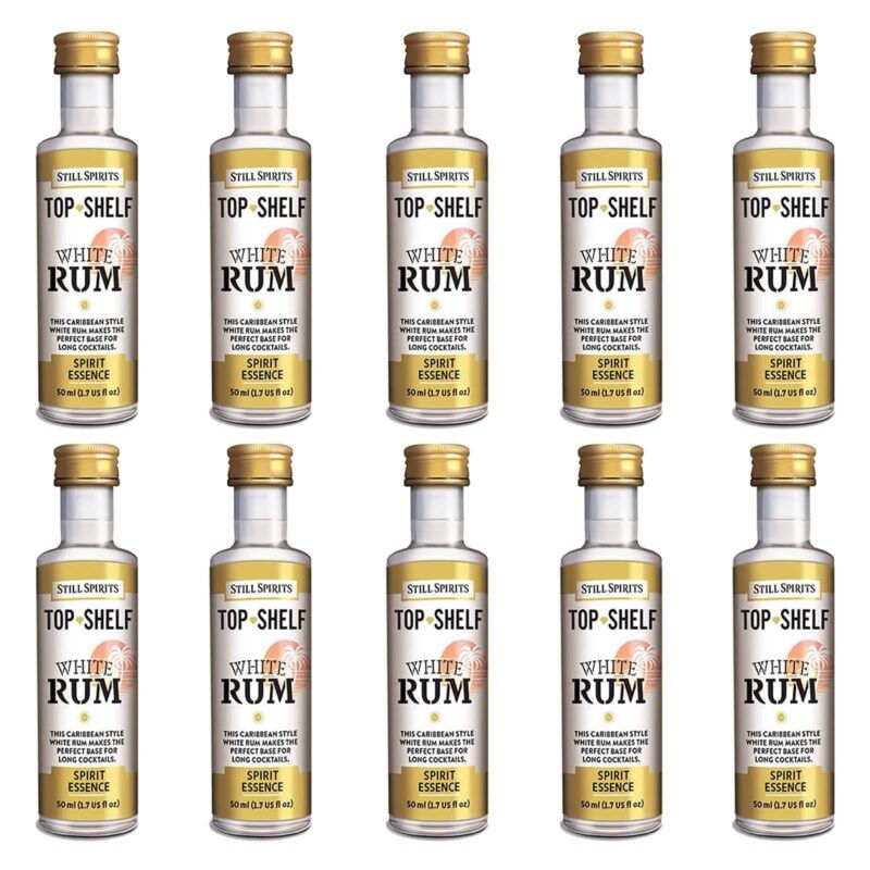 Top Shelf - White Rum pack of 10 1