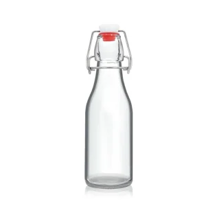 250ml Round Clear Glass Swing Top Bottle