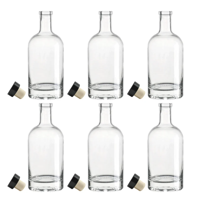 Spirit Bottles Glass 500ml Pack of 6