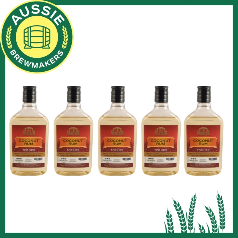 Coconut Rum Top Ups Pure Distilling – A Tropical Escape in Every Sip - 5 Bottles