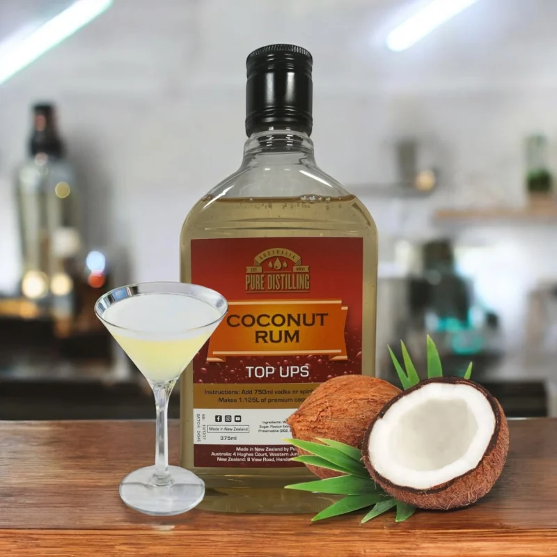 Coconut Rum Top Ups Pure Distilling – A Tropical Escape in Every Sip - BLAST ROMANCE and EMOTIONS - 1 Bottle - Image 4