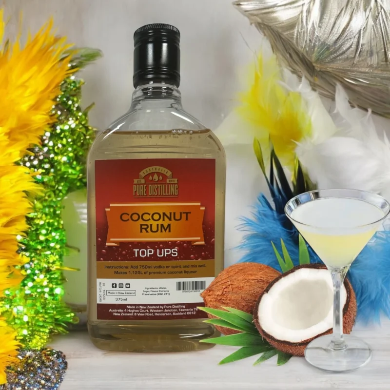 Coconut Rum Top Ups Pure Distilling – A Tropical Escape in Every Sip - BLAST ROMANCE and EMOTIONS - 1 Bottle - Image 2