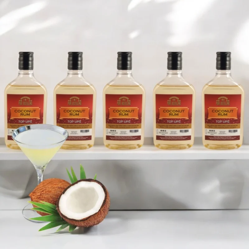 Coconut Rum Top Ups Pure Distilling – A Tropical Escape in Every Sip - 5 Bottles - Image 7