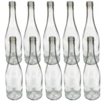 Clear Burgundy Wine Bottles